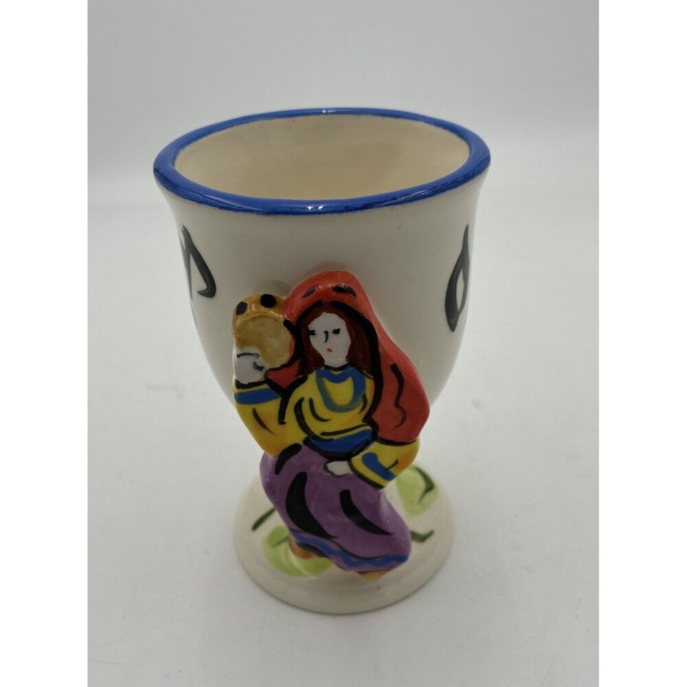 Original DAVID HEGER NY Studio Kiddush Wine Cup Artist Signed.